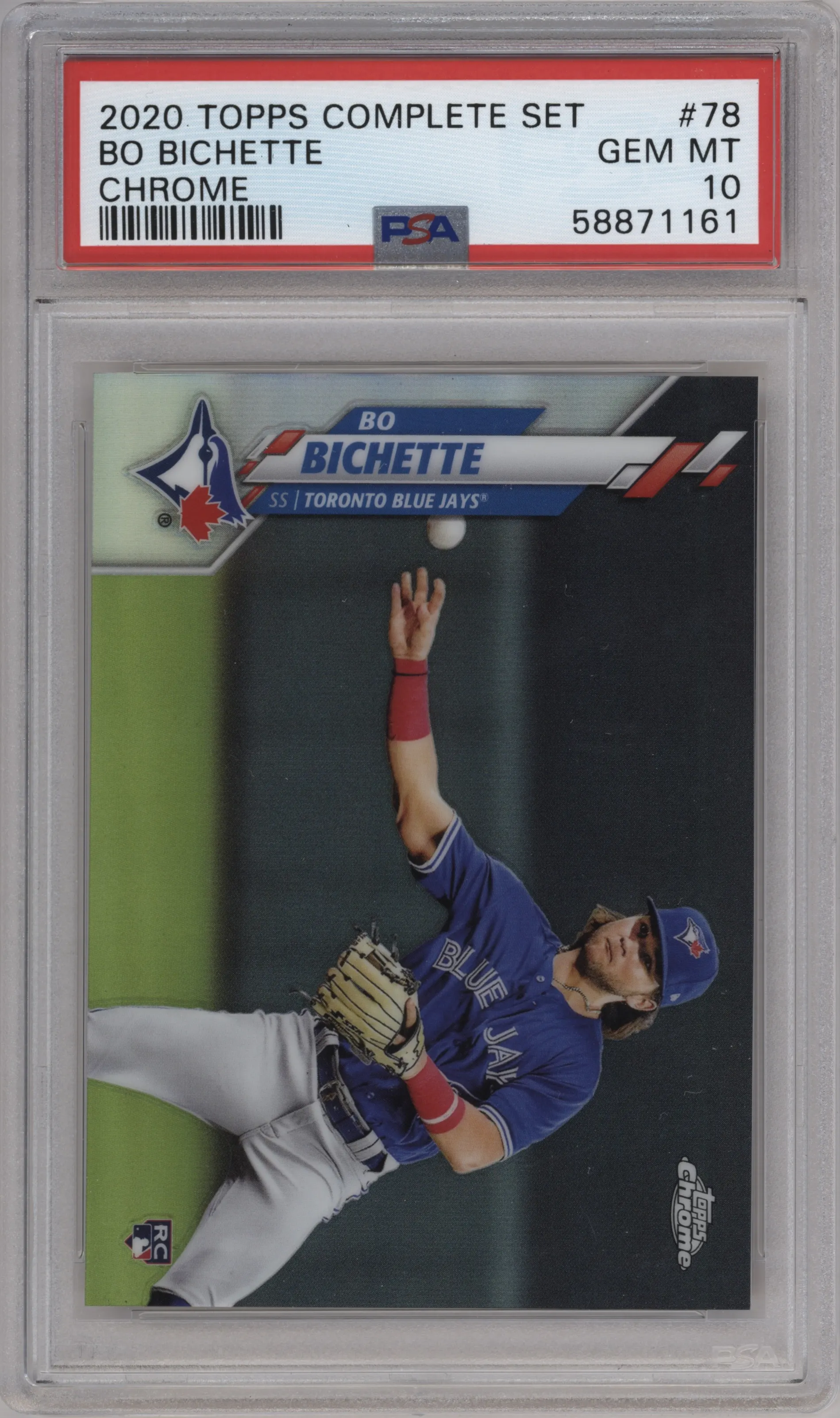 2020 Topps Complete Set Chr.Rke.Variation Bo Bichette PSA 10