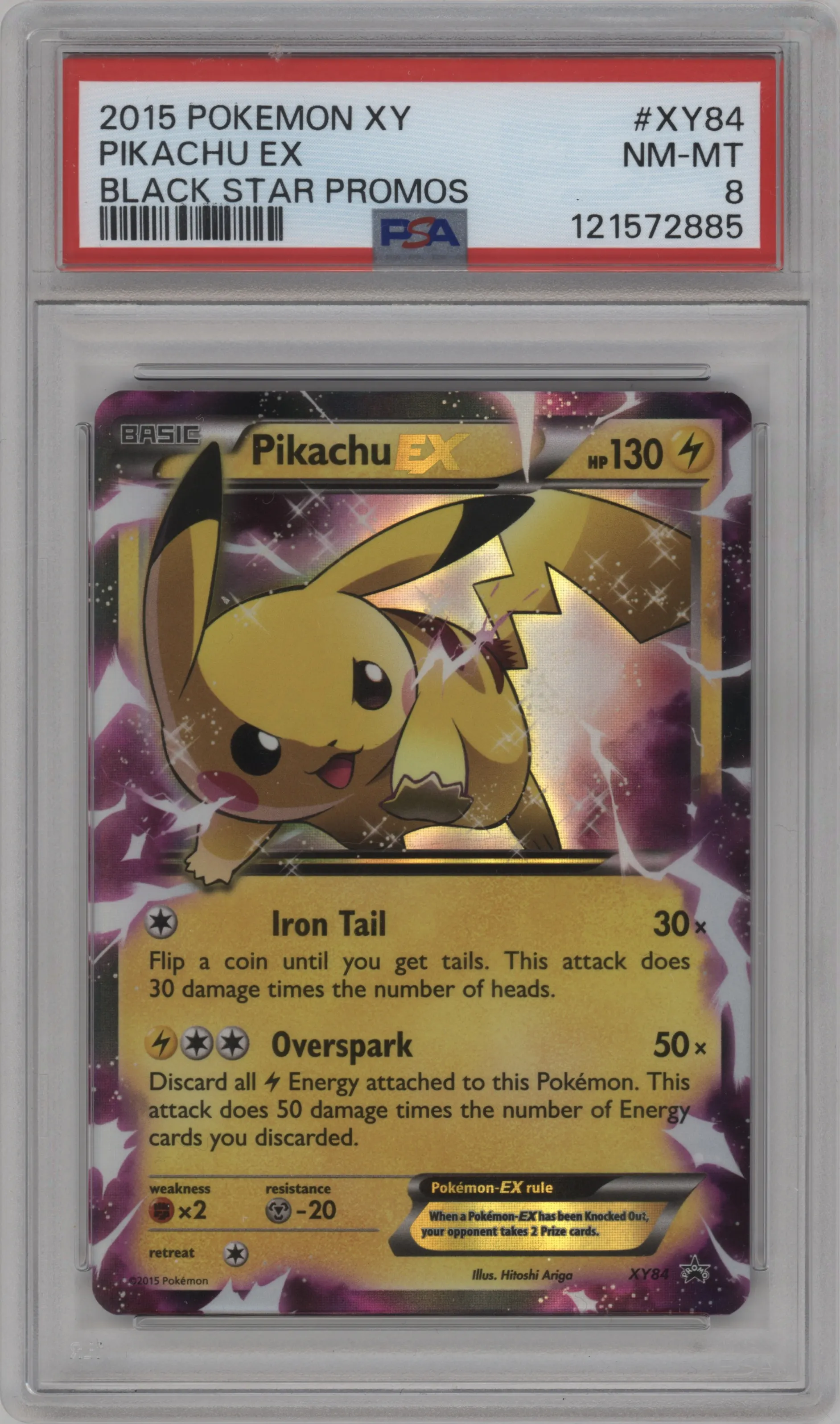 2015 Pokemon XY Pikachu EX Pikachu EX Legendary Collection #XY84 PSA 8
