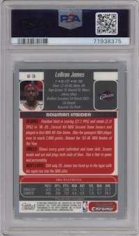 LeBron James from the 2005-06 Bowman set graded by PSA and given an overall grade of 9.