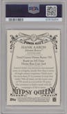 Hank Aaron from the 2016 Topps Gypsy Queen set graded by PSA and given an overall grade of 10.