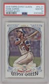 Hank Aaron from the 2016 Topps Gypsy Queen set graded by PSA and given an overall grade of 10.