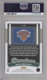 Jalen Brunson from the 2023-24 Panini One and One set graded by PSA and given an overall grade of 10.