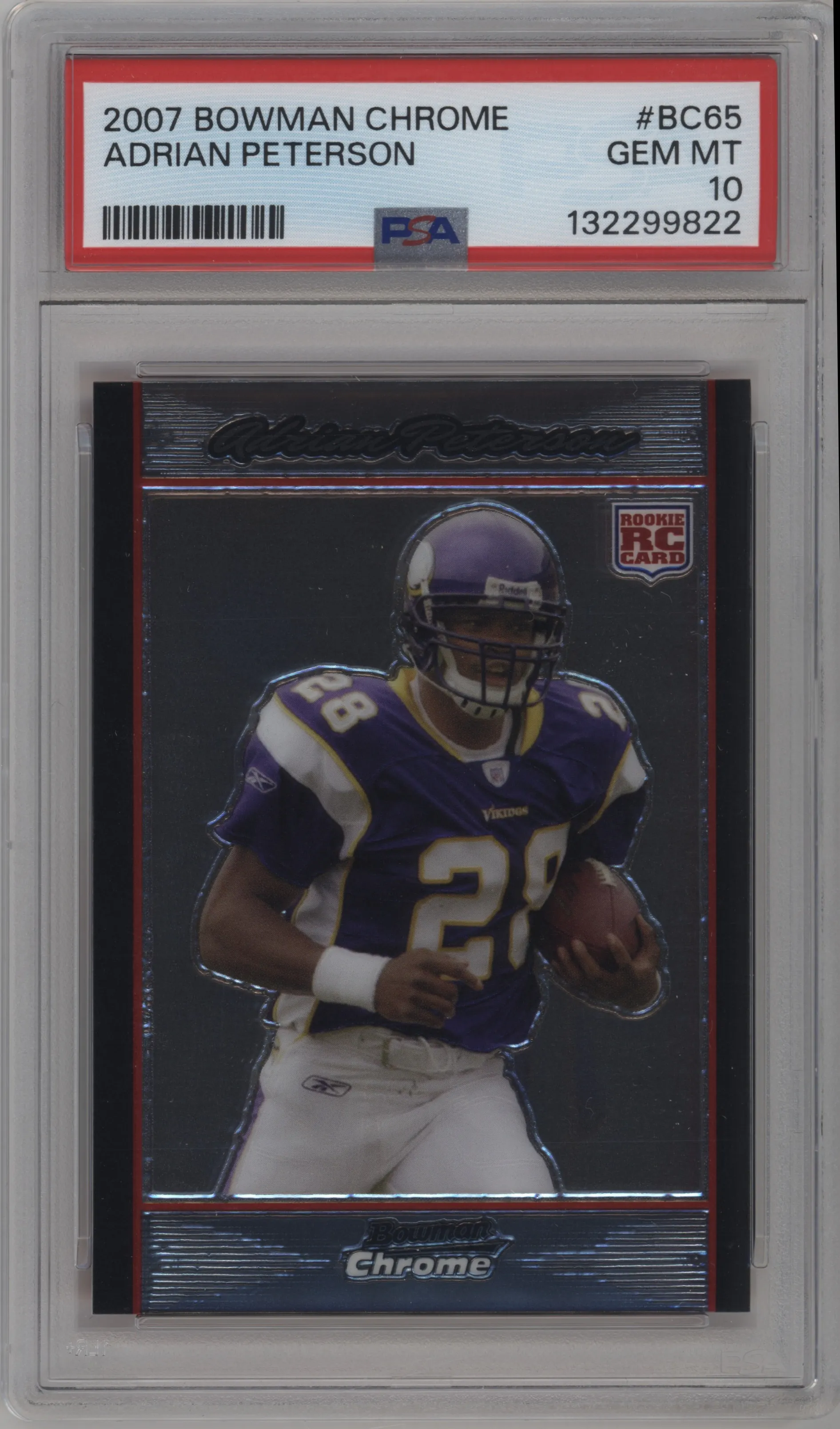 2007 Bowman Chrome Adrian Peterson #BC65 PSA 10