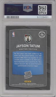 Jayson Tatum from the 2017-18 Panini Donruss set graded by PSA and given an overall grade of 10.