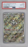 Magneton from the 2024 Pokemon SV set featuring a Surging Sparks Elite Trainer Box parallel graded by PSA and given an overall grade of 10.