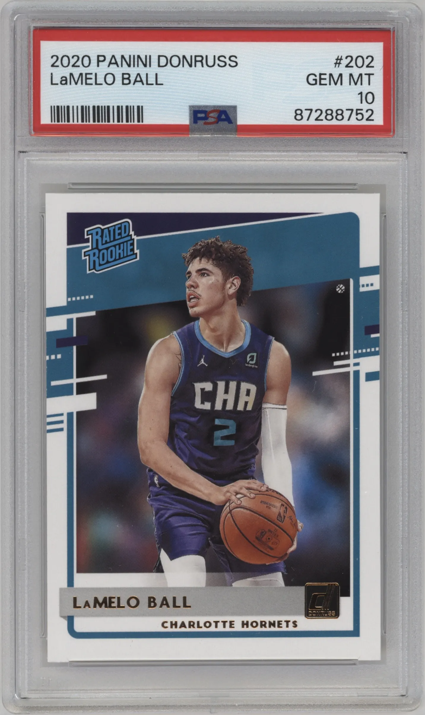 2020 Panini Donruss Rated Rookie LaMelo Ball PSA 10