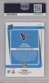 Nico Collins from the 2021 Panini Donruss Optic set featuring a Purple Stars parallel graded by PSA and given an overall grade of 9.