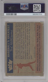 Ted's Idol Babe Ruth from the 1959 Fleer Ted Williams set graded by PSA and given an overall grade of 3.