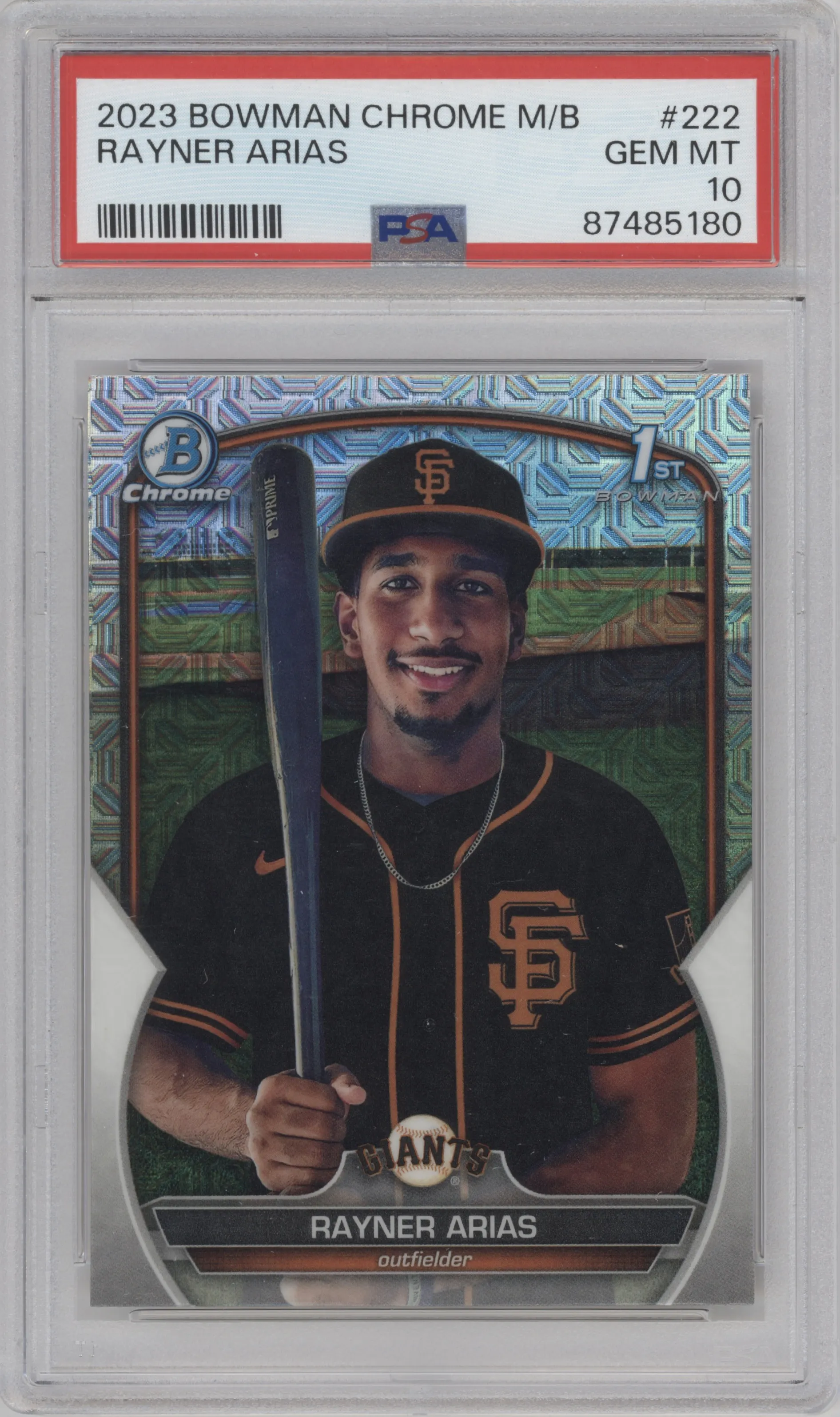 2023 Bowman Chrome Mega Box Rayner Arias PSA 10