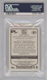 Brett Favre from the 2013 Topps Magic set featuring a Mini Blue-Bordered parallel graded by PSA and given an overall grade of 9.
