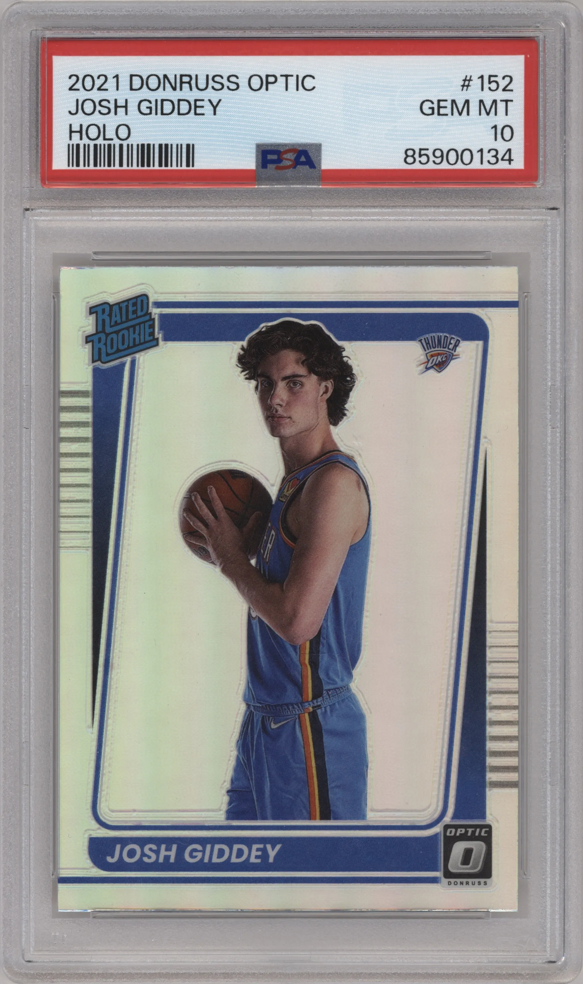 2021 Panini Donruss Optic Rated Rookie Josh Giddey Holo PSA 10