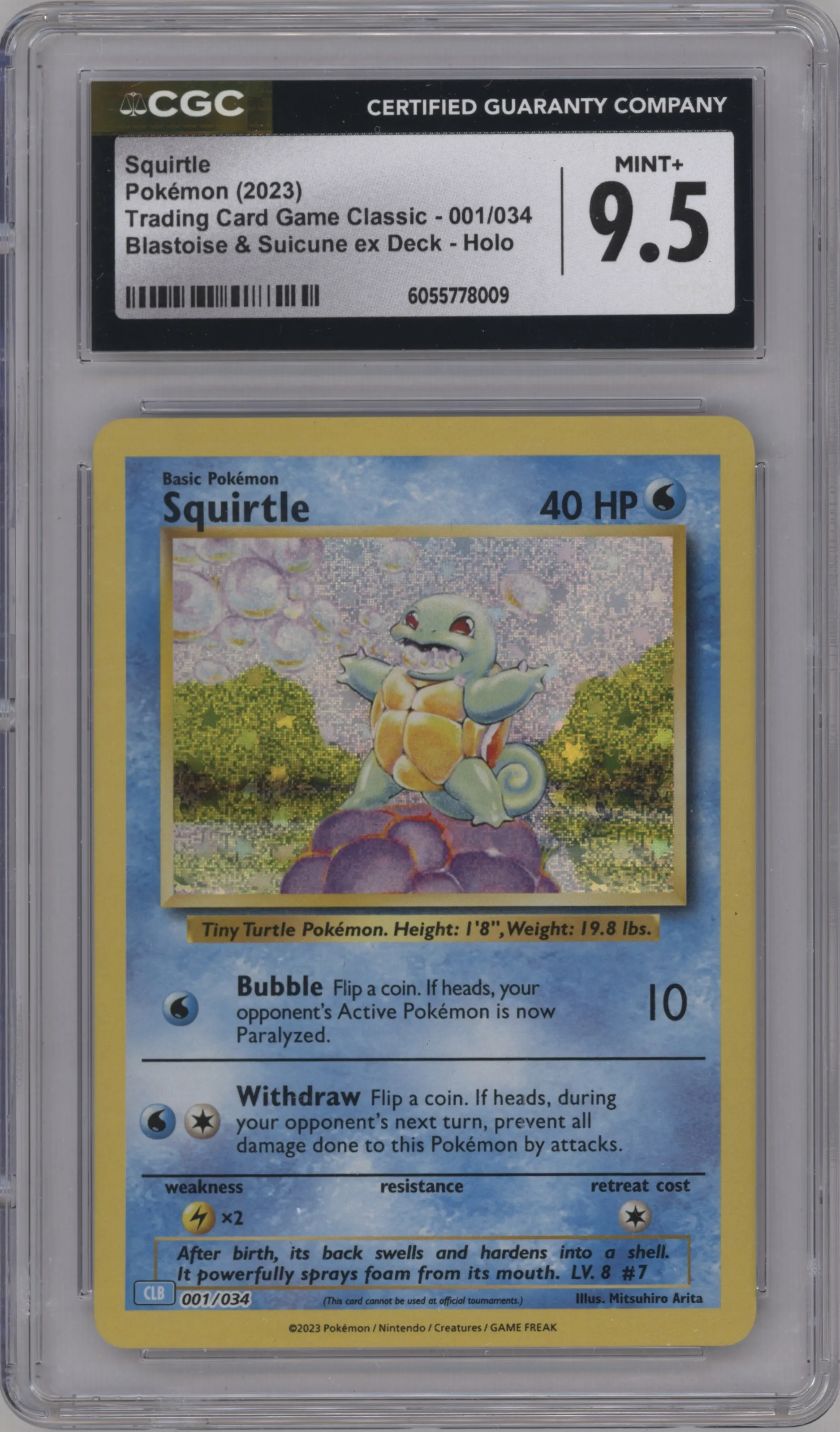 2023 Pokemon CLB Squirtle CGC 9.5