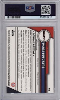 Paige Bueckers from the 2023-24 Bowman U Chrome set featuring a Pink Refractor parallel graded by PSA and given an overall grade of 10.