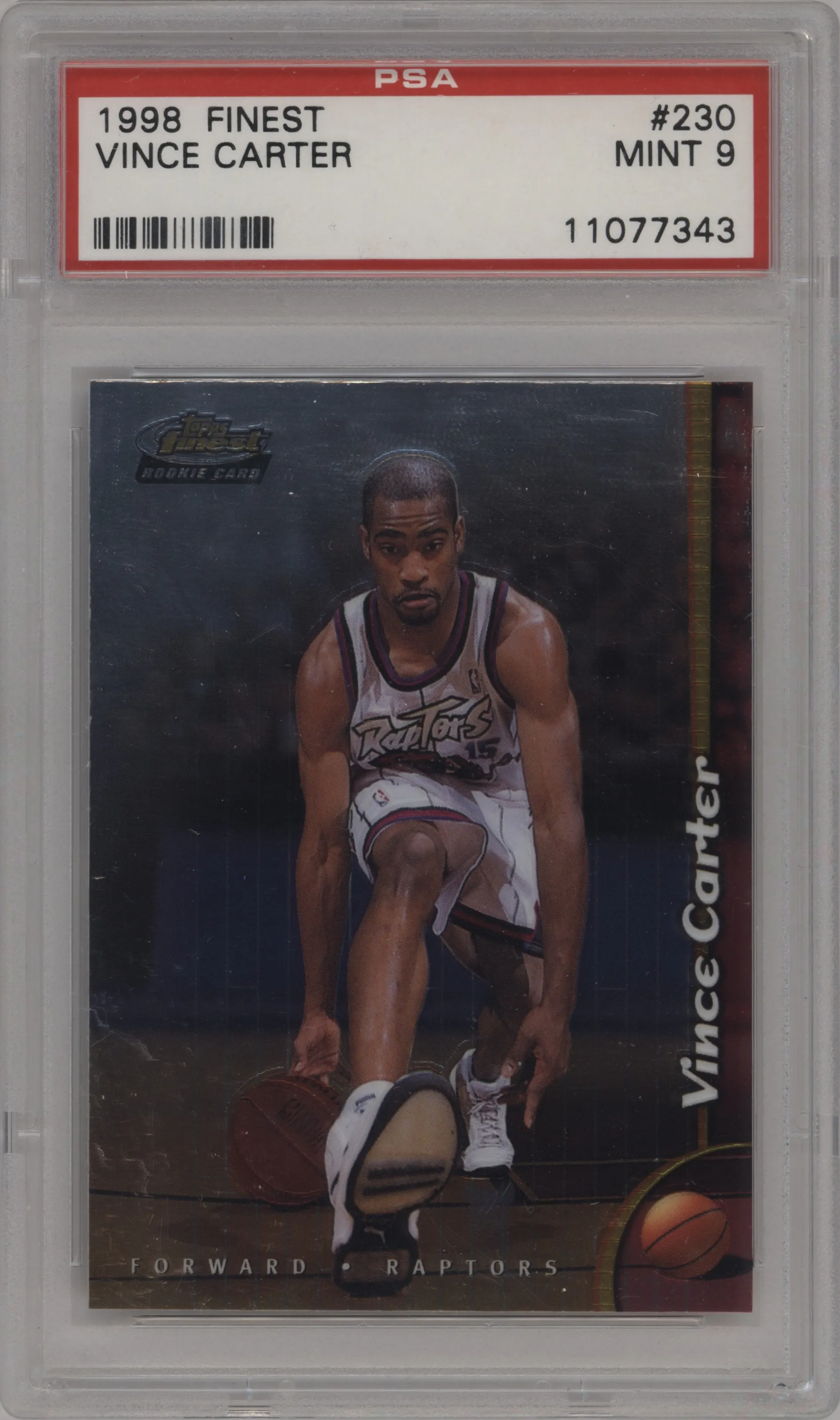 1998 Topps Finest Vince Carter #230 PSA 9