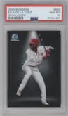 Elly De La Cruz from the 2023 Bowman  set graded by PSA and given an overall grade of 10.