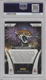 Trevor Lawrence from the 2021 Panini Prizm set featuring a No Huddle parallel graded by PSA and given an overall grade of 10.