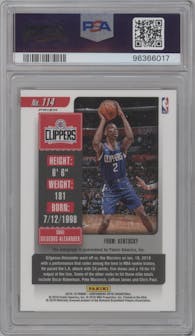 Shai Gilgeous-Alexander from the 2018-19 Panini Contenders Optic set graded by PSA and given an overall grade of 9.