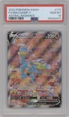 Machamp V from the 2022 Pokemon SWSH set graded by PSA and given an overall grade of 10.
