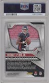Michael Penix Jr. from the 2024 Panini Prizm set featuring a Green Prizm parallel graded by PSA and given an overall grade of 9.