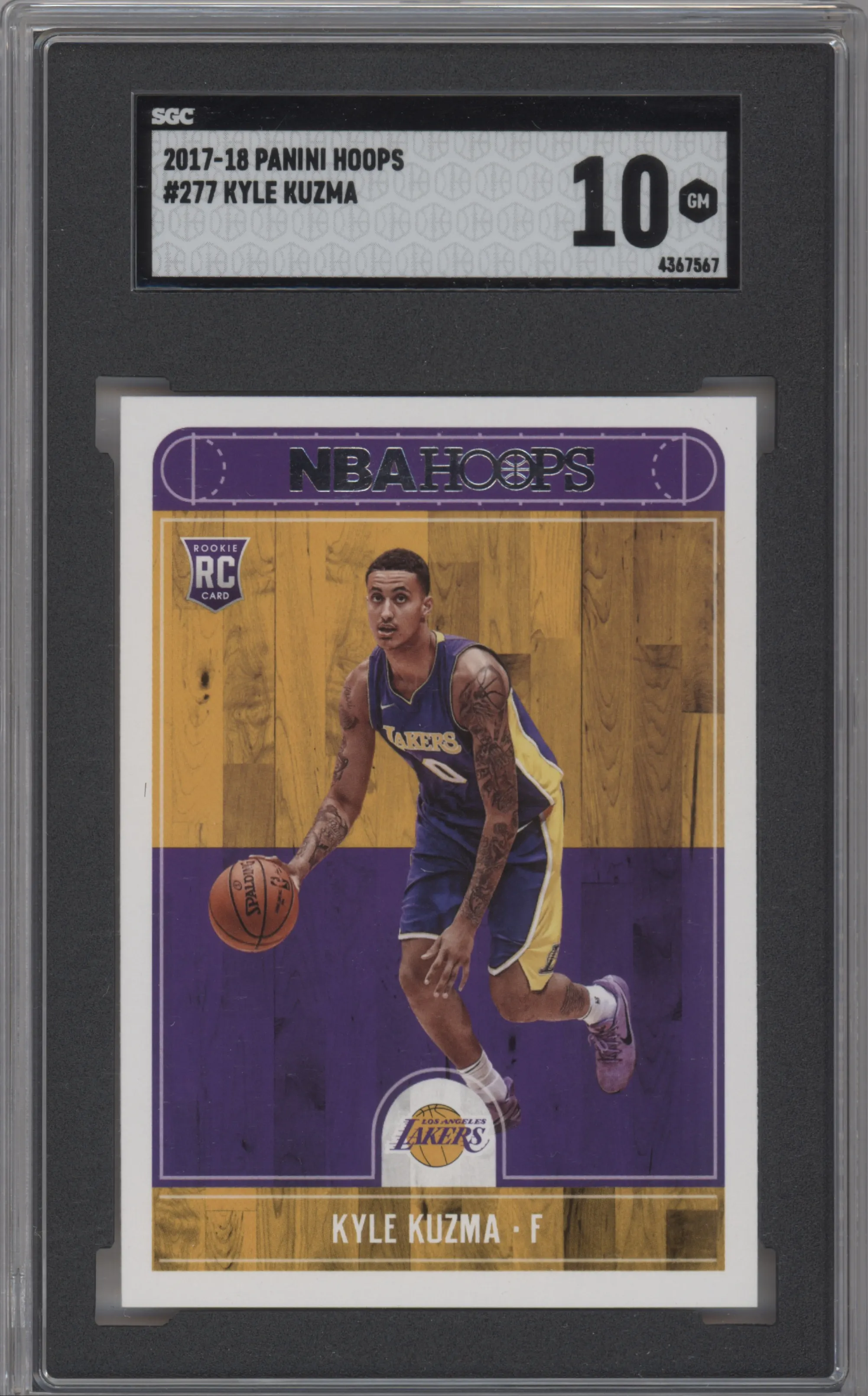 2017 Panini NBA Hoops Kyle Kuzma #277 SGC 10