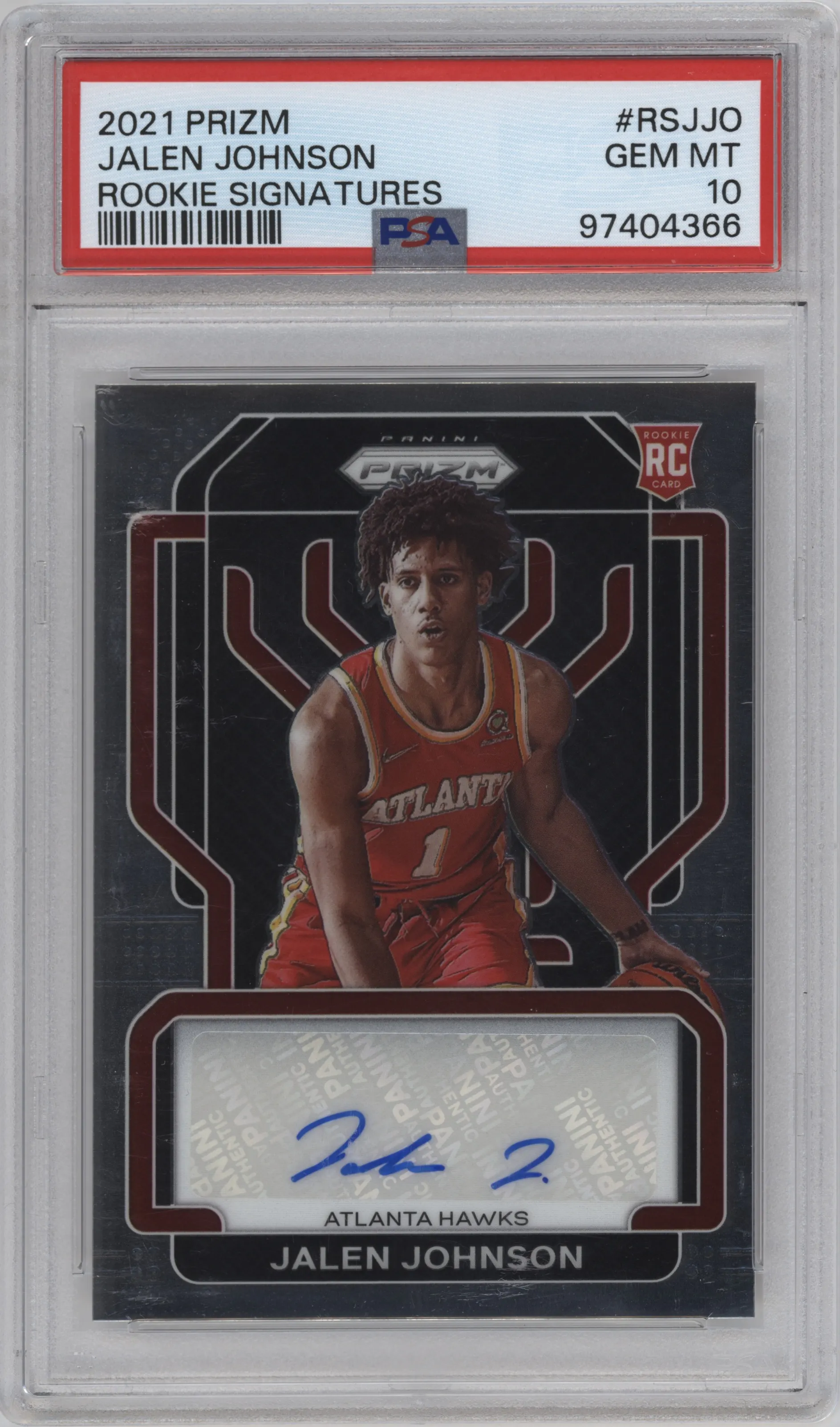 2021 Panini Prizm Rke.Sig. Jalen Johnson #RS-JJO PSA 10