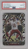 Sam Howell from the 2022 Panini Select set featuring a Die-Cut Zebra parallel graded by PSA and given an overall grade of 10.