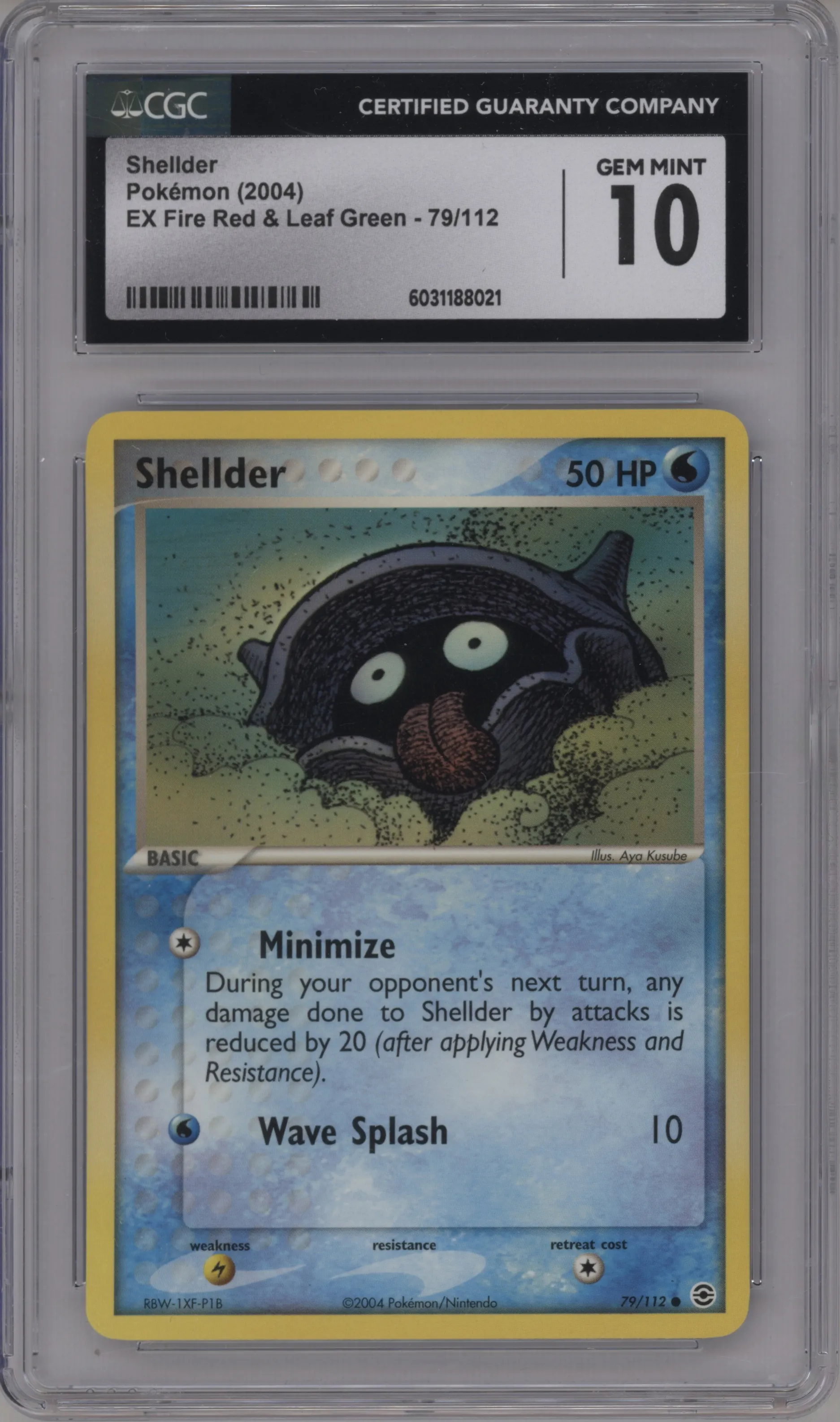 2004 Pokemon EX FR & LG Shellder #79 CGC 10
