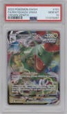 Rayquaza VMAX from the 2023 Pokemon SWSH set graded by PSA and given an overall grade of 10.