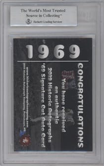Stan Musial from the 2019 Historic Autographs 1969 set graded by Beckett and given an overall grade of 0.