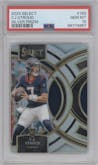 C.J. Stroud from the 2023 Panini Select set featuring a Silver Prizm parallel graded by PSA and given an overall grade of 10.