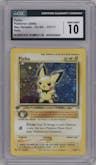 Pichu from the 2000 Pokemon Neo Genesis set graded by CSG and given an overall grade of 10.