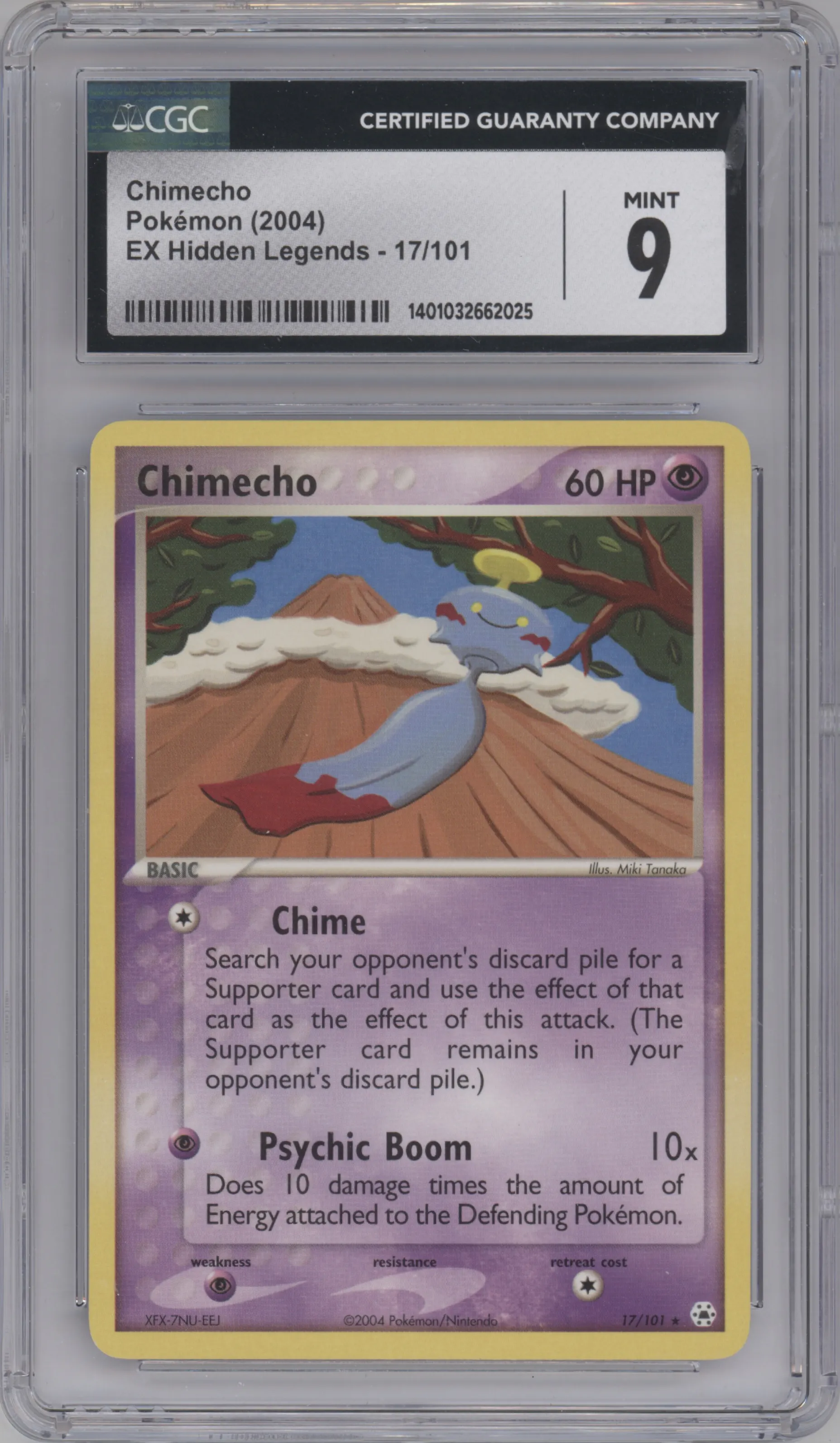 2004 Pokemon EX Hidden Legends Chimecho CGC 9