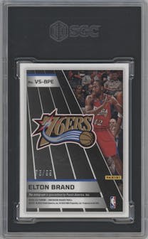 Elton Brand  from the 2022-23 Panini Obsidian set graded by SGC and given an overall grade of 9.5.