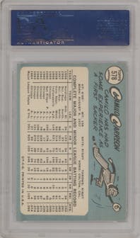 Camilo Carreon from the 1965 Topps set graded by PSA and given an overall grade of 8.