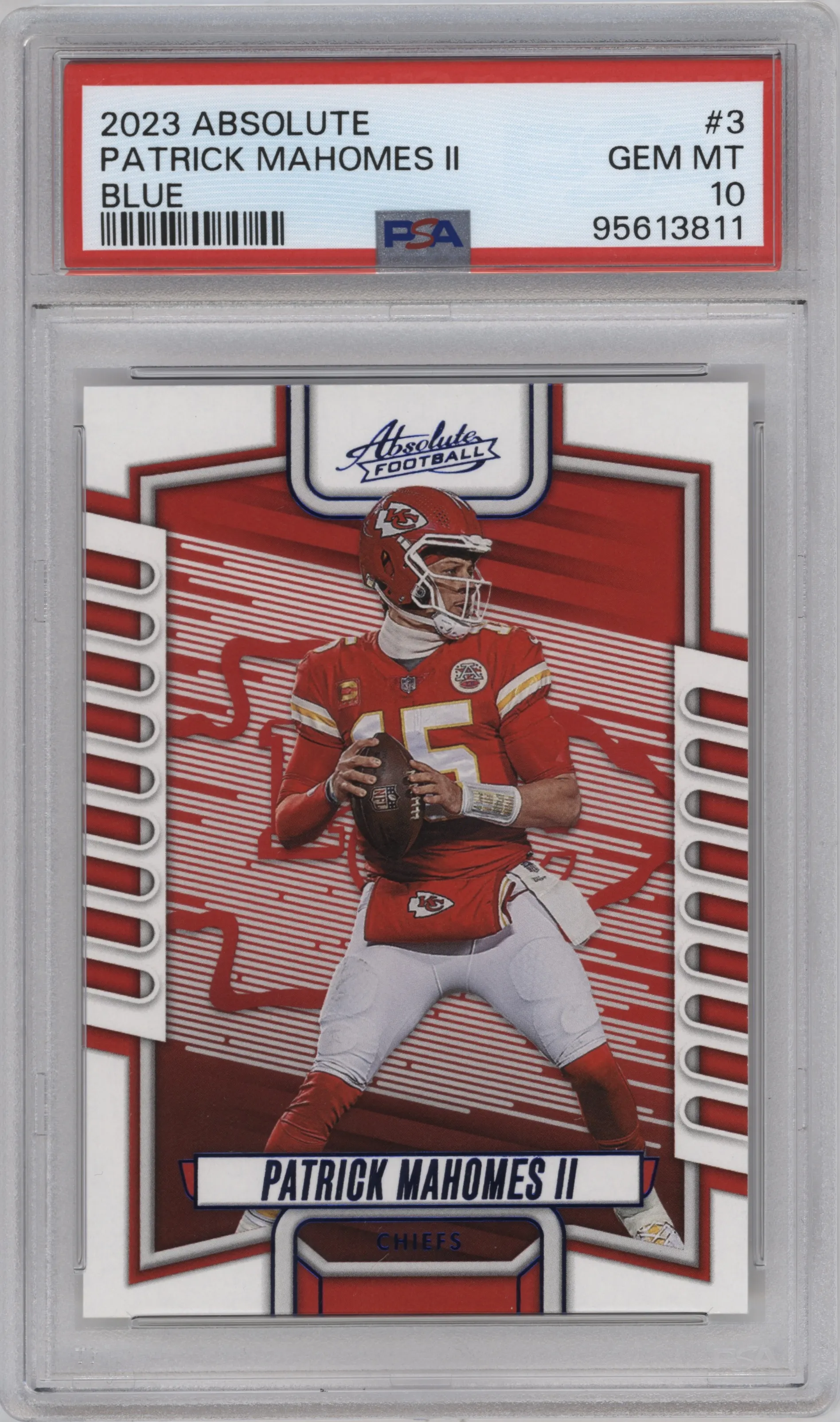 2023 Panini Absolute Patrick Mahomes II Blue #3 PSA 10