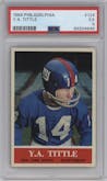Y.A. Tittle from the 1964 Philadelphia set graded by PSA and given an overall grade of 5.