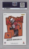 Marvin Harrison Jr. from the 2024 Panini Absolute set graded by PSA and given an overall grade of 10.