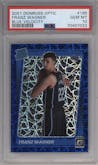 Franz Wagner from the 2021-22 Panini Donruss Optic set featuring a Blue Velocity parallel graded by PSA and given an overall grade of 10.