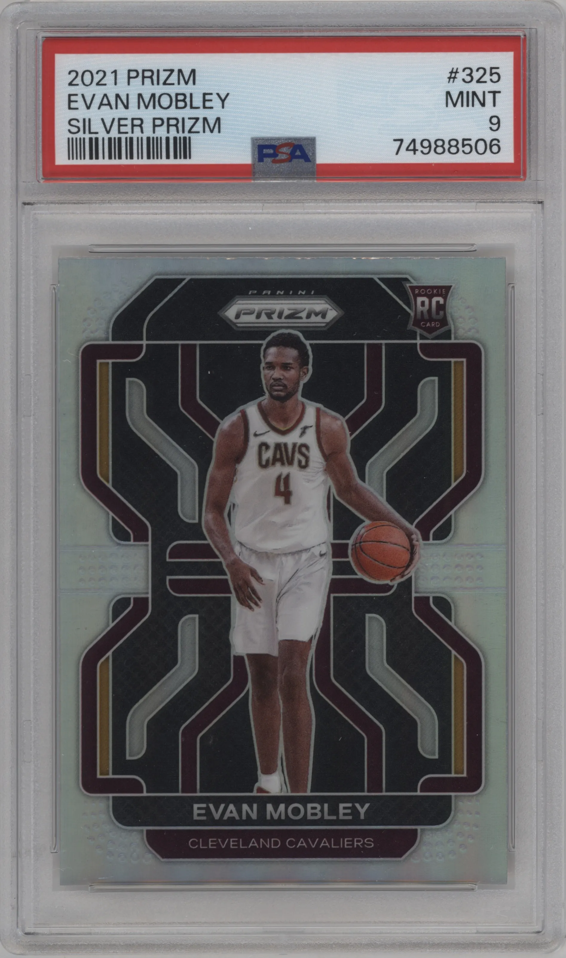 2021 Panini Prizm Evan Mobley Silver Prizm #325 PSA 9