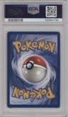 Dragonite from the 1999 Pokemon set graded by PSA and given an overall grade of 8.