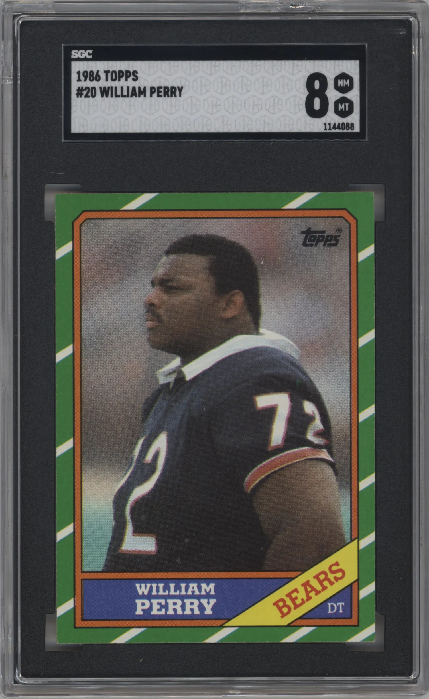 1986 Topps William Perry #20 SGC 8