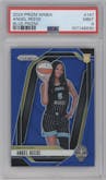 Angel Reese from the 2024 Panini Prizm WNBA set featuring a Blue Prizm parallel graded by PSA and given an overall grade of 9.