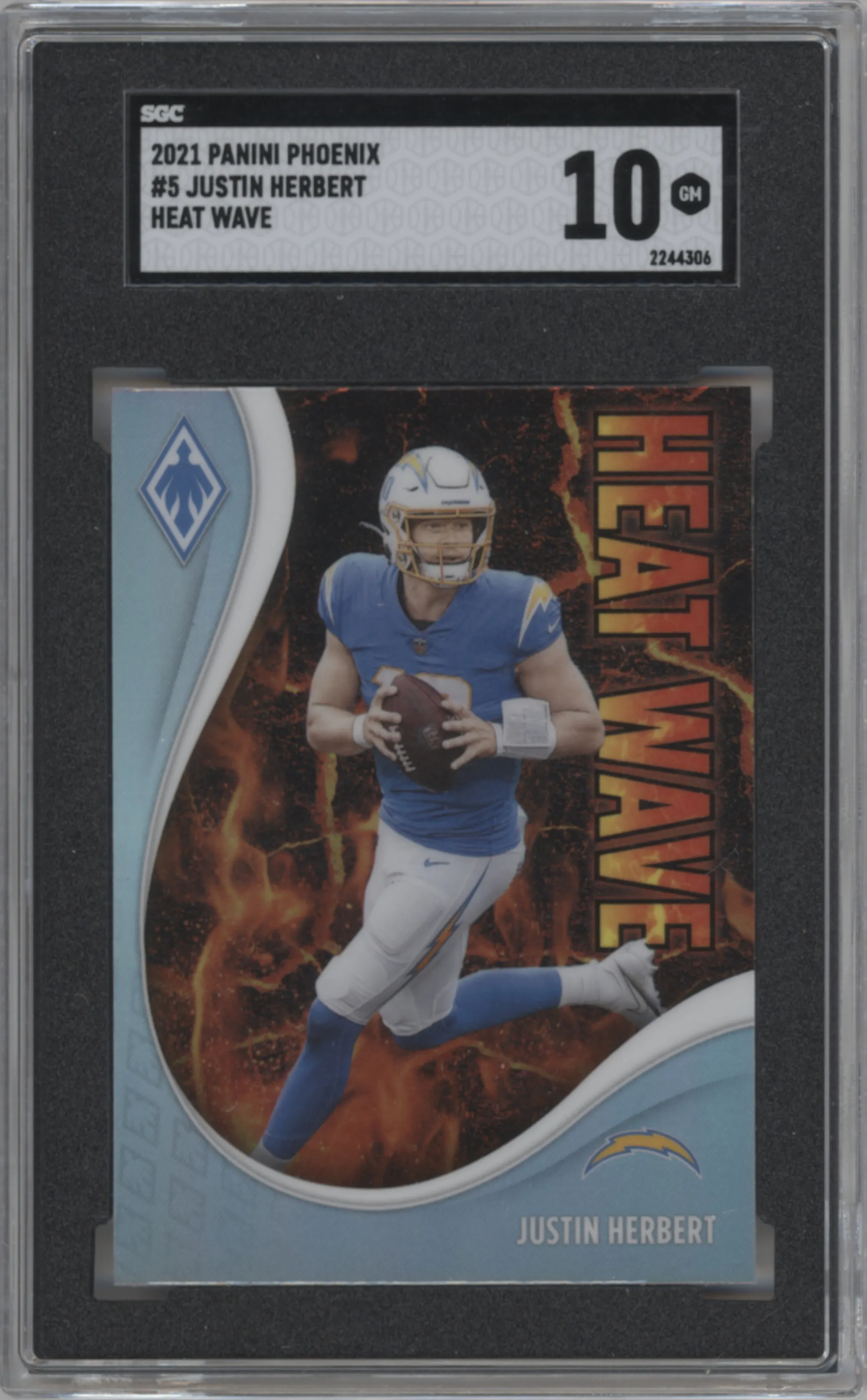 2021 Panini Phoenix Heat Wave Justin Herbert SGC 10