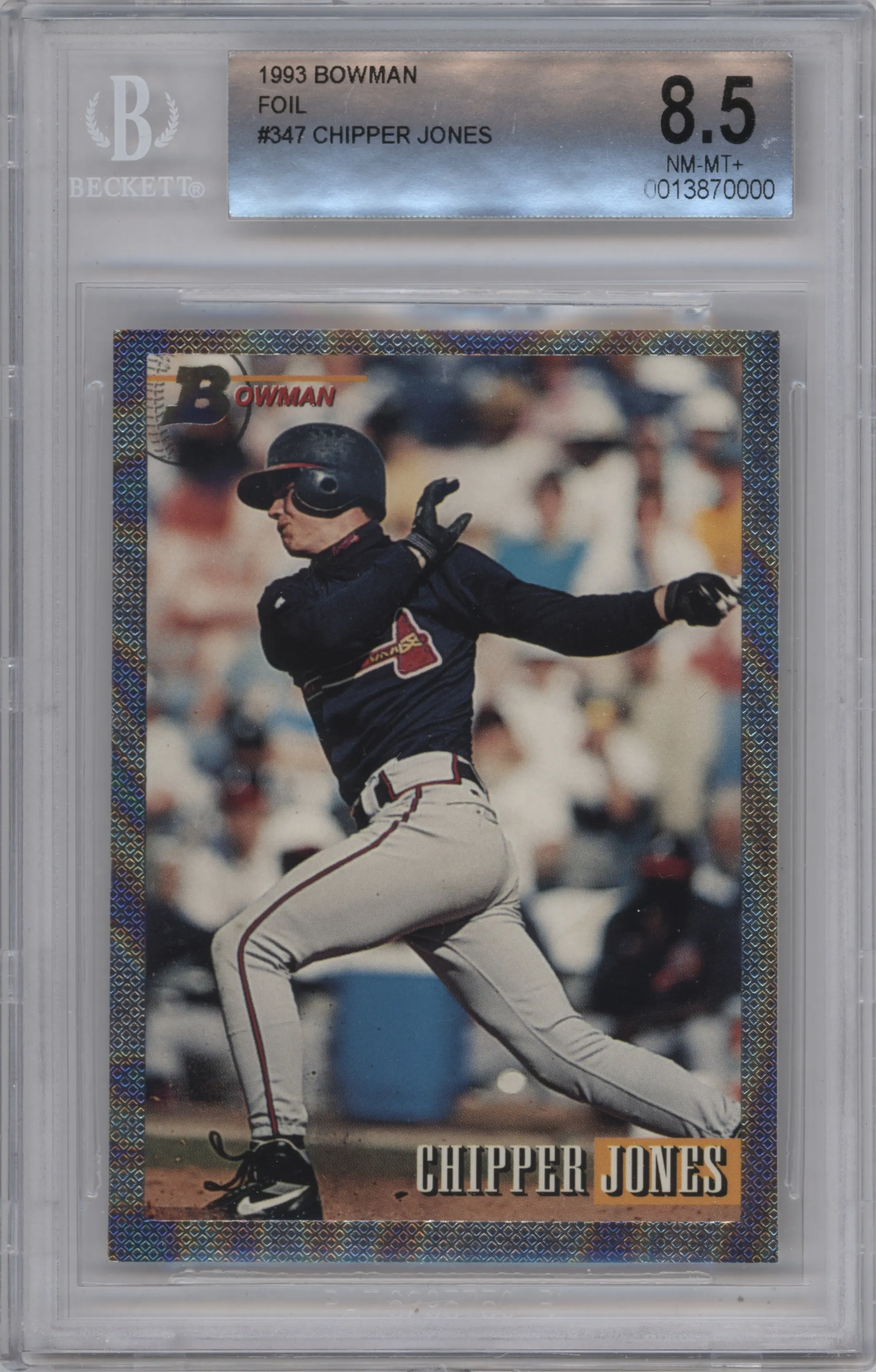 1993 Bowman Chipper Jones Foil #347 BGS 8.5