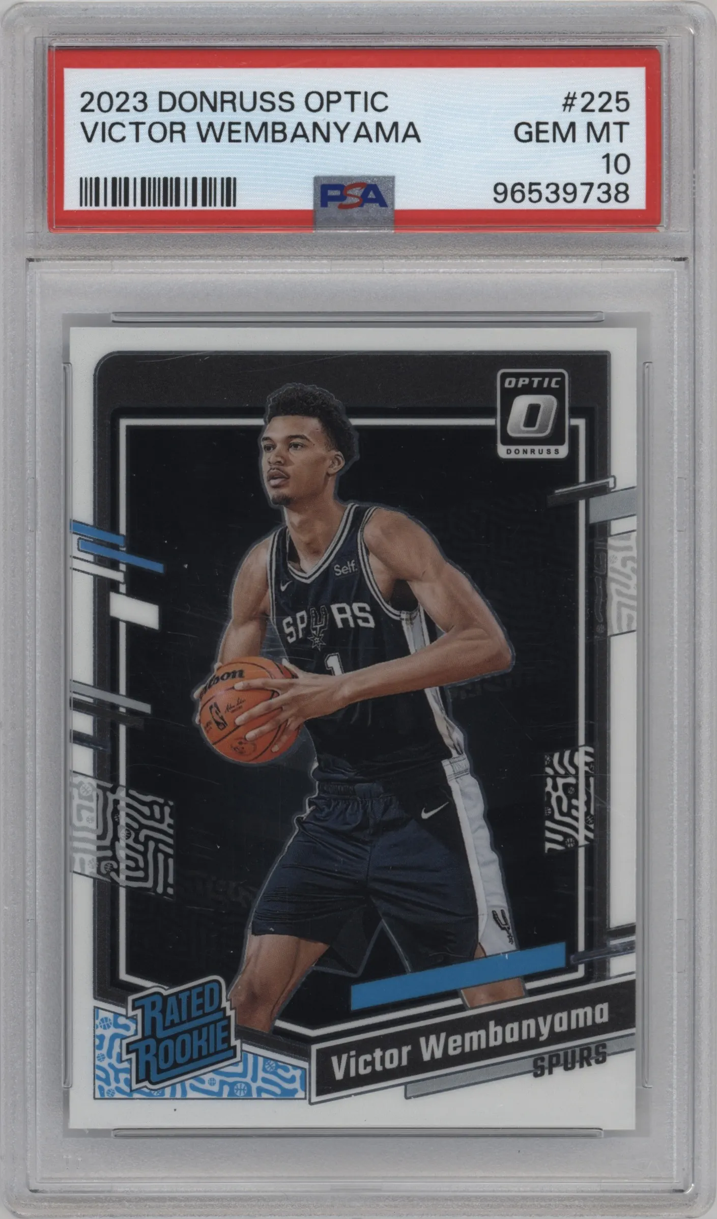 2023 Donruss Optic Rated Rookie Victor Wembanyama PSA 10