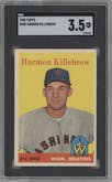 Harmon Killebrew from the 1958 Topps set graded by SGC and given an overall grade of 3.5.