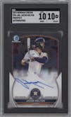 Jacob Melton from the 2023 Bowman Chrome set graded by SGC and given an overall grade of 10.