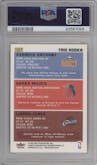 Lebron James/Darko Milicic/Carmelo Anthony from the 2003-04 Fleer Tradition set graded by PSA and given an overall grade of 10.
