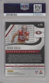Nick Bosa from the 2019 Panini Prizm set graded by PSA and given an overall grade of 10.