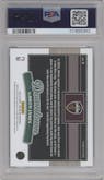 LeBron James from the 2023-24 Panini One and One set graded by PSA and given an overall grade of 10.